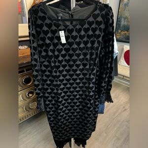 NWT Talbots Burnout Heart slightly fitted shift dress Sz 14